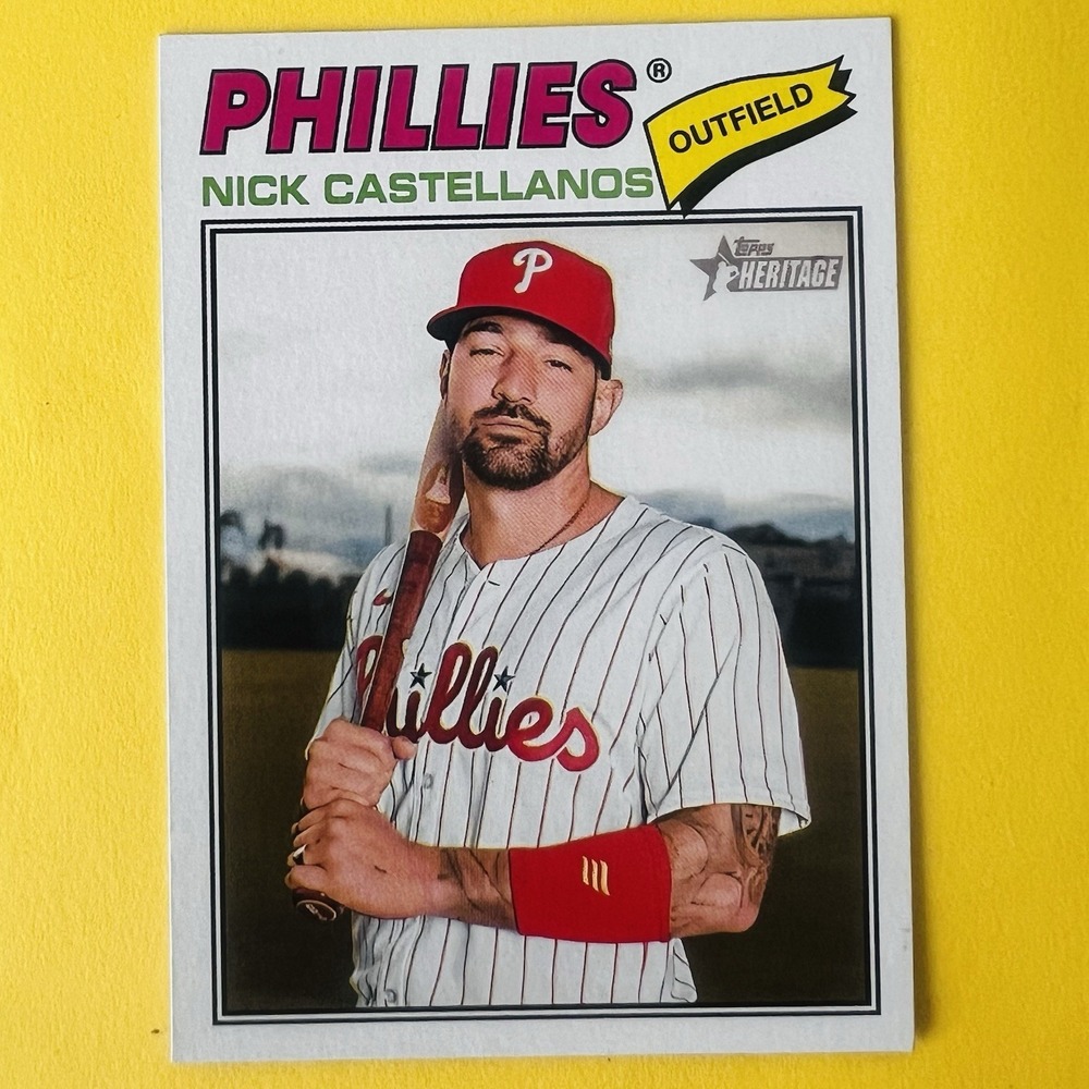 2026 Topps Heritage Baseball Nick Castellanos #363 Philadelphia Phillies‎ Base